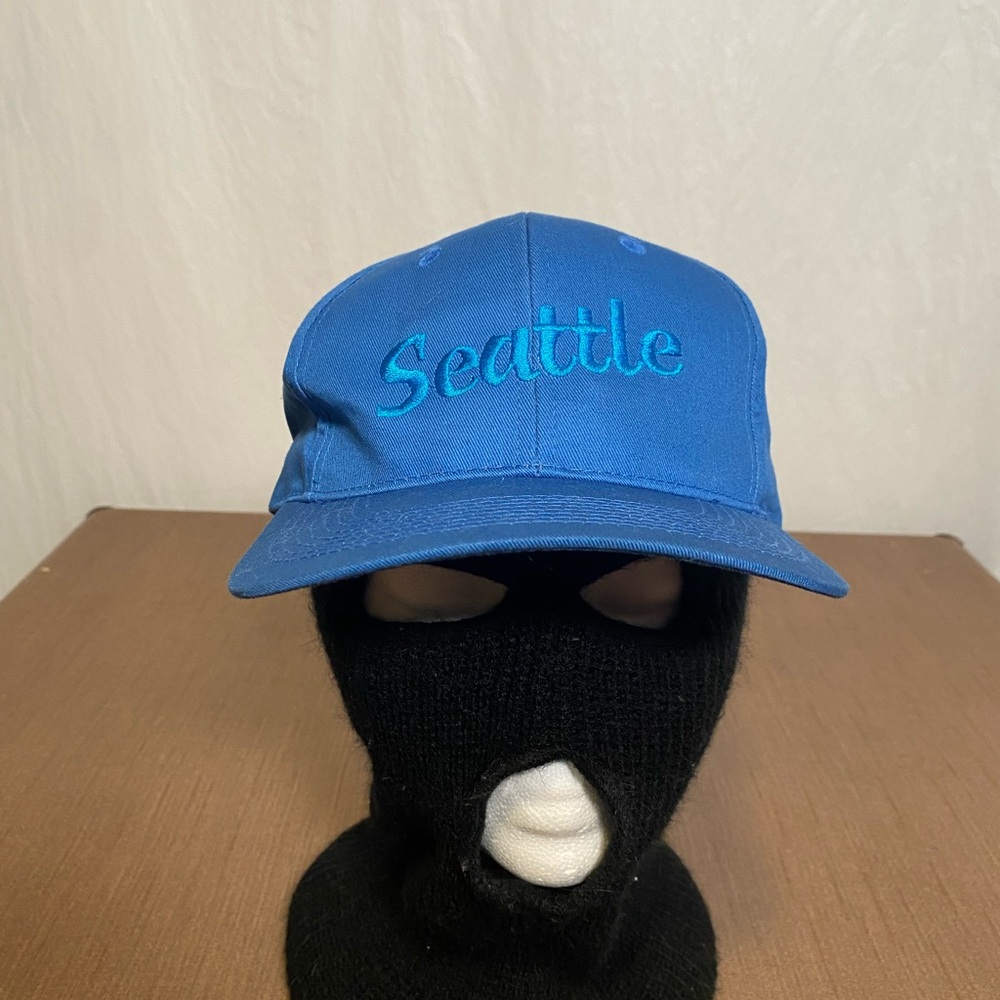 Blue Seattle Embroidered Snapback